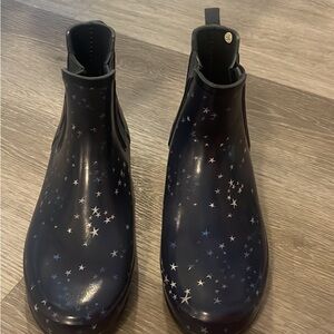 Starry Night Black Rain Boots